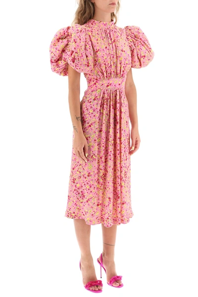 Shop Rotate Birger Christensen Jacquard Dress With Puffy Sleeves