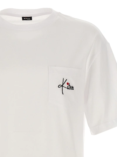 Shop Kiton Logo Embroidery T-shirt White