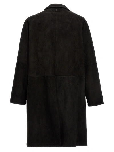 Shop Salvatore Santoro Suede Coat Coats, Trench Coats Black