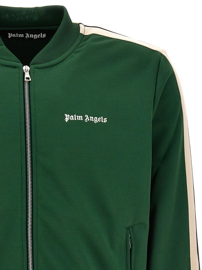 Shop Palm Angels Track Sweatshirt Green