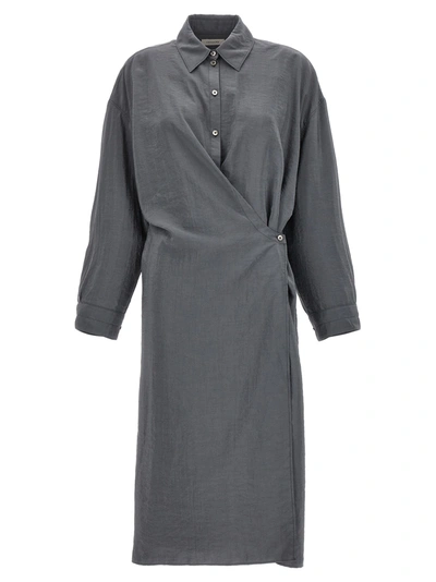 Shop Lemaire Twisted Dresses Gray