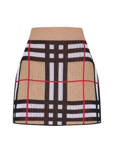 Shop Burberry Skirt In Archive Beige