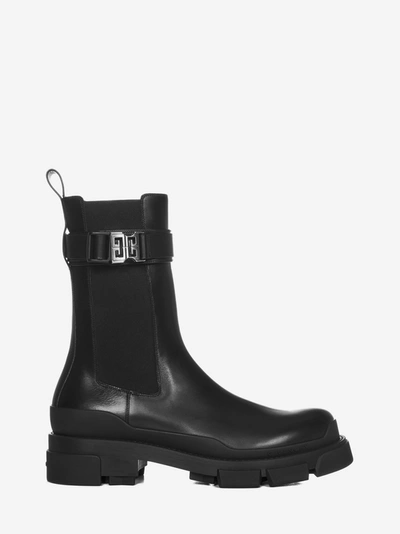 Shop Givenchy Chelsea Terra Boots In Black
