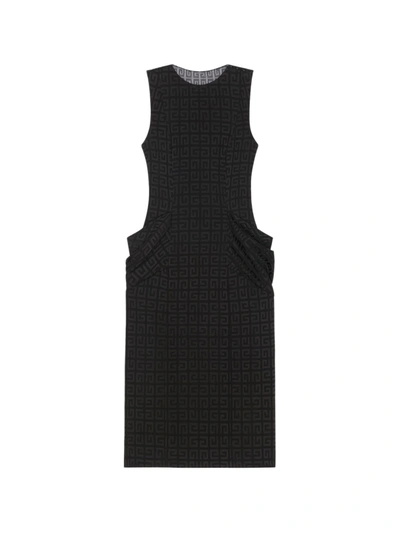 Shop Givenchy Dress In 4g Jacquard In Black