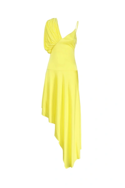 Shop Stella Mccartney Cape Dress Style In Lemon