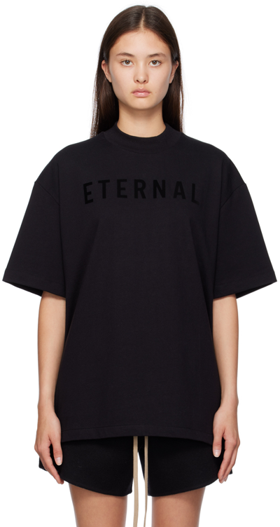 Shop Fear Of God Black Eternal T-shirt In 001 Black