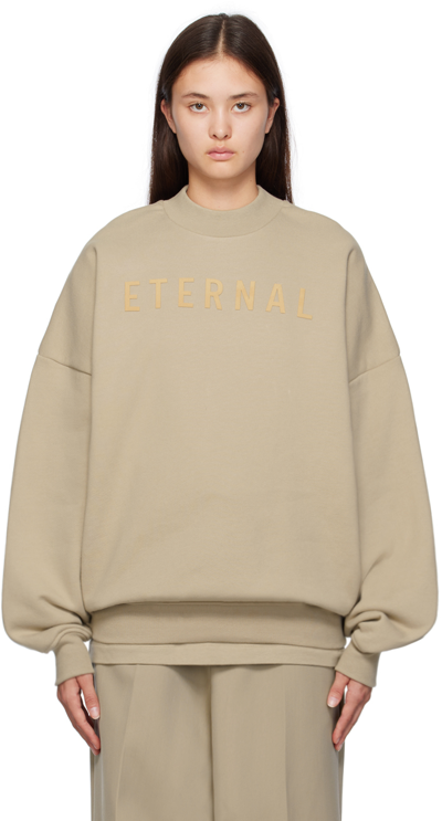 Shop Fear Of God Beige Eternal Sweatshirt In 252 Dusty Beige