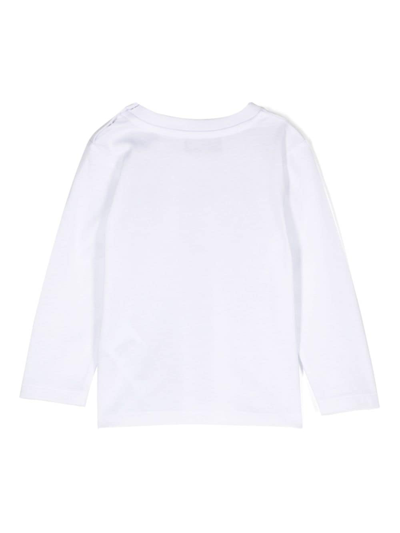 Shop Moschino Teddy Bear-print Cotton T-shirt In 白色