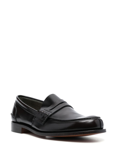 Shop Church's Pembrey Polished-leather Loafers In 褐色