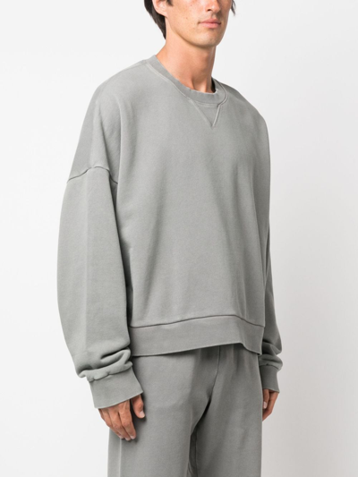 Shop Entire Studios Mélange-effect Cotton Sweatshirt In 灰色