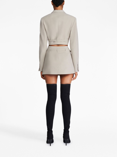 Shop Dion Lee Interlock Blazer Mini Skirt In 中性色