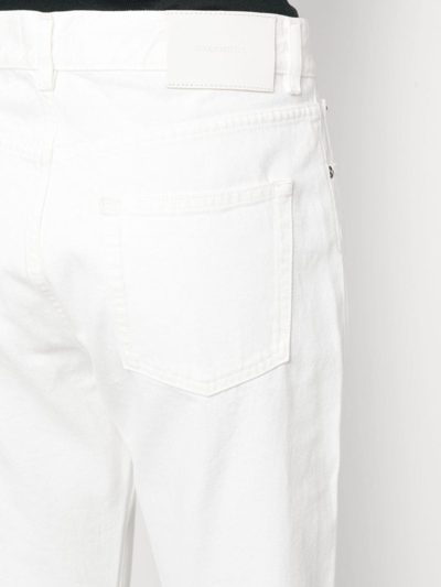 Loulou Studio Wular Straight-leg Ankle Denim Pants In 白色