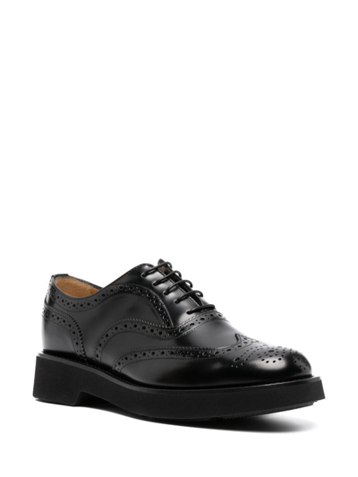 Shop Church's Burwood Polished-leather Brogues In 黑色