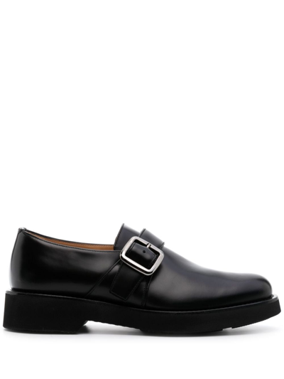 Shop Church's Buckled Polished-leather Loafers In Black