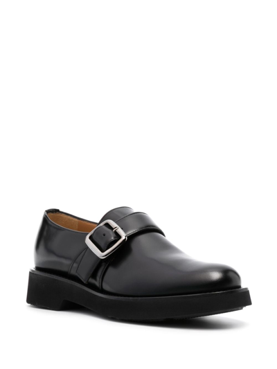 Church's Buckled Polished-leather Loafers In Black