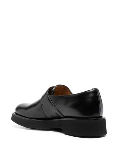 Church's Buckled Polished-leather Loafers In Black