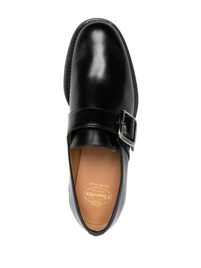 Church's Buckled Polished-leather Loafers In Black