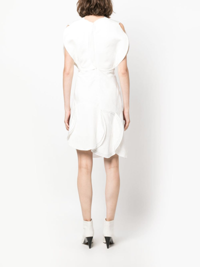 Shop Victoria Beckham Asymmetric Panelled Minidress In White