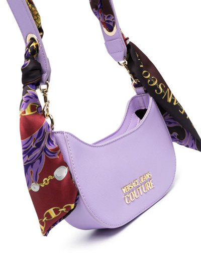 Shop Versace Jeans Couture Thelma Logo-plaque Shoulder Bag In 紫色