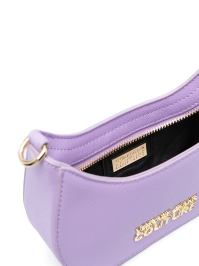 Shop Versace Jeans Couture Thelma Logo-plaque Shoulder Bag In 紫色