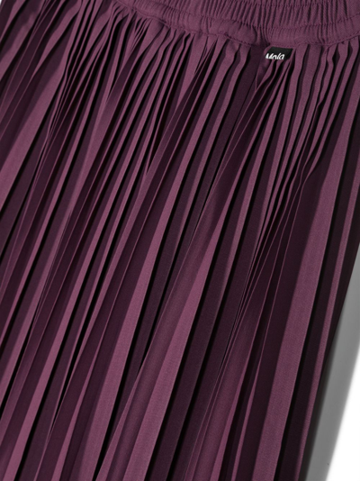 Shop Molo Becka Pleated Midi Skirt In Purple
