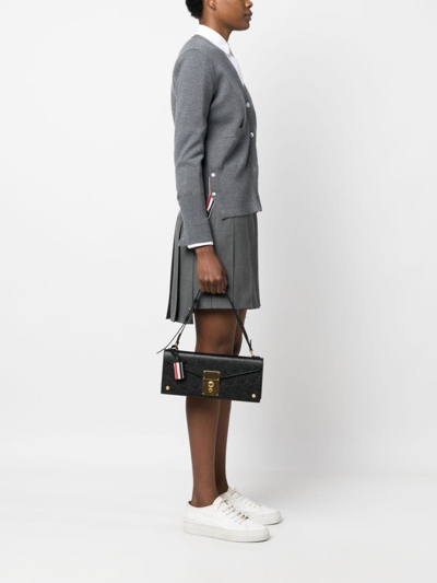 Shop Thom Browne Mrs. Thom Leather Shoulder Bag In Black