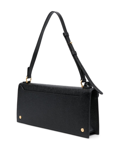 Shop Thom Browne Mrs. Thom Leather Shoulder Bag In Black