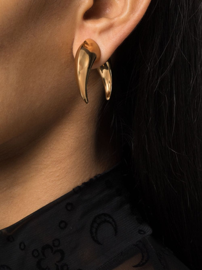 Shop Marine Serre Regenerated Chamanic Stud Earring In Gold