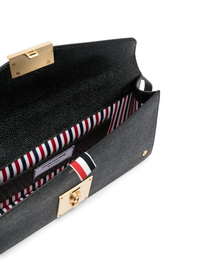 Shop Thom Browne Mrs. Thom Leather Shoulder Bag In Black