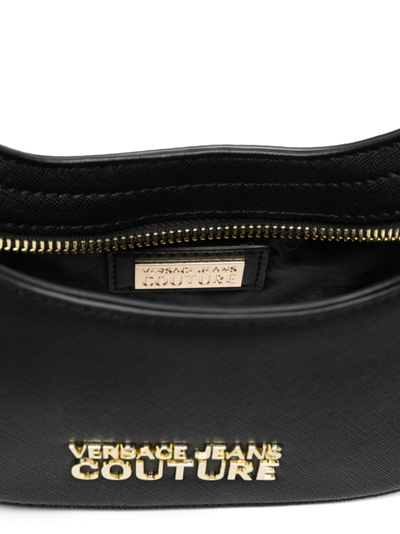 Shop Versace Jeans Couture Thelma Faux-leather Shoulder Bag In Black