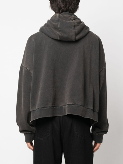 Shop Entire Studios Zip-fastening Cotton Hoodie In 黑色