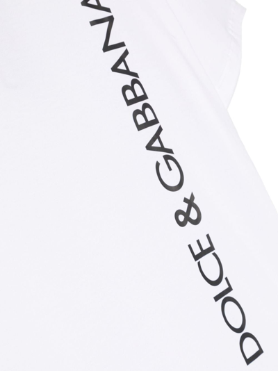 Shop Dolce & Gabbana Logo-print Cotton T-shirt In White