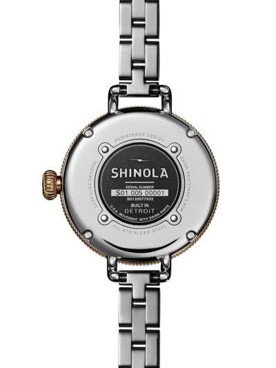 Shinola Birdy Round Watch In White