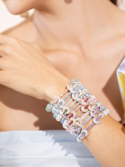 Shop Ananya 18kt Rose Gold Multi-stone Beaded Bracelet