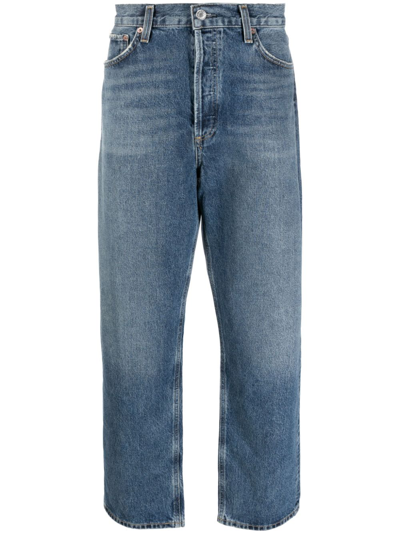 Shop Agolde Mid-rise Straigth-leg Jeans In Blue