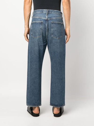 Shop Agolde Mid-rise Straigth-leg Jeans In Blue