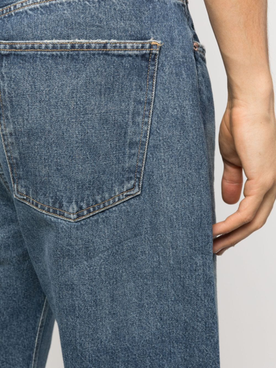 Shop Agolde Mid-rise Straigth-leg Jeans In Blue