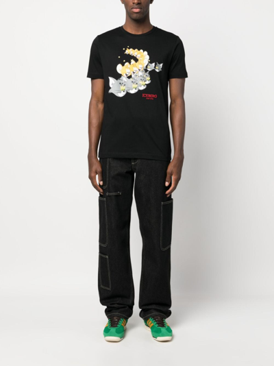 Shop Iceberg X Looney Tunes Cartoon-print T-shirt In Black