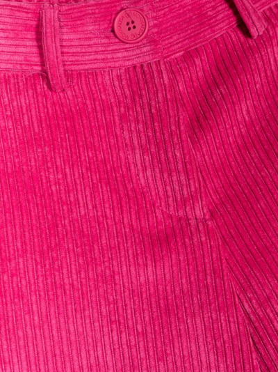 Shop Monnalisa Corduroy Wide-leg Trousers In Pink