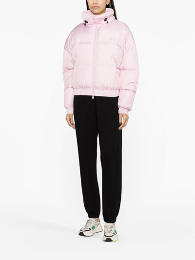 Msgm Cropped Fit Jacket In Pink