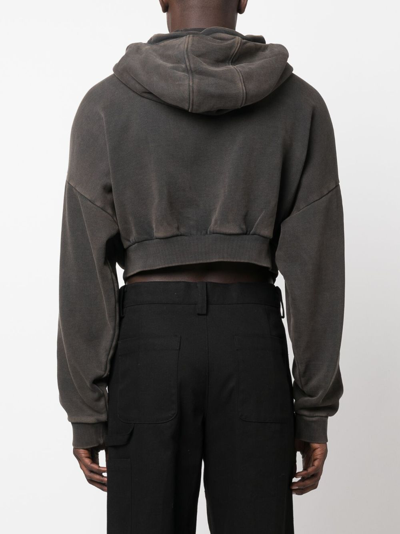 Entire Studios Stand-up Collar Zip-up Hoodie In Black