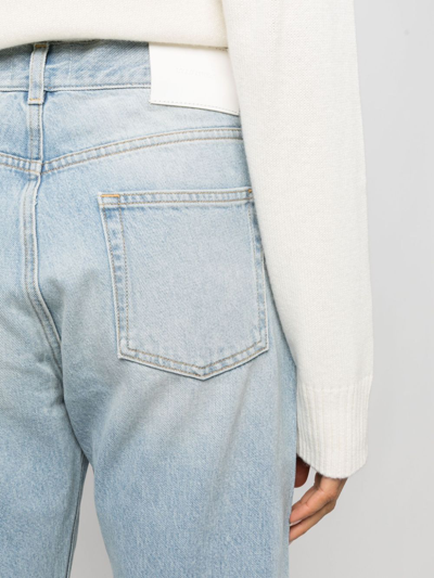 Shop Loulou Studio Wular High-rise Straight-leg Jeans In Blue