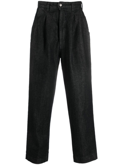 Shop Société Anonyme Modern Boy Pleated Jeans In Black