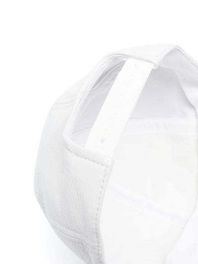 Shop Courrèges Logo-embroidered Cotton Cap In White