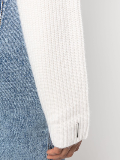 Shop Calvin Klein Layered-design Wool Jumper In White