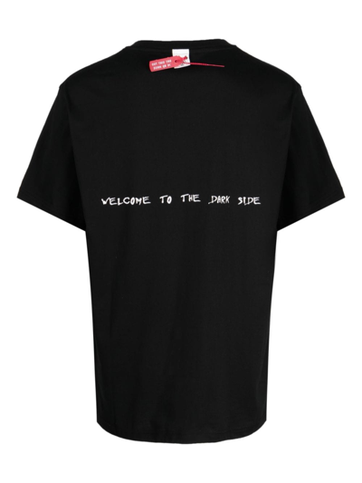 Shop Mostly Heard Rarely Seen 8-bit Dark Side Cotton T-shirt In Black