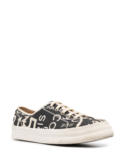 Pre-owned Chanel 2010s Rue Cambon-print Sneakers In Black