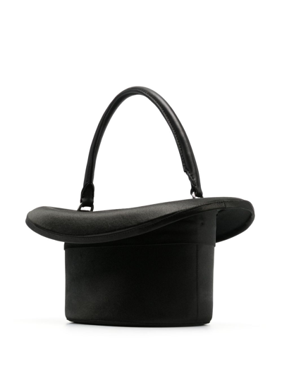 Shop Moschino Hat-shape Tote Bag In Black