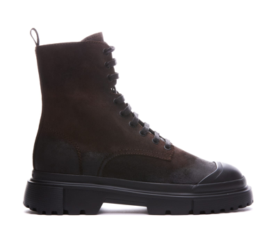 Shop Hogan H619 Ankle Boots In Brown