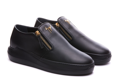 Shop Giuseppe Zanotti Conley Zip Sneakers In Black